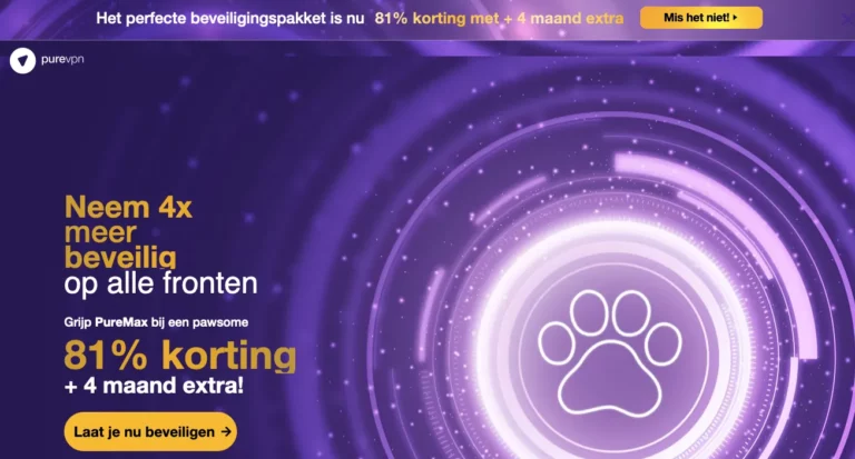 PureVPN startpagina