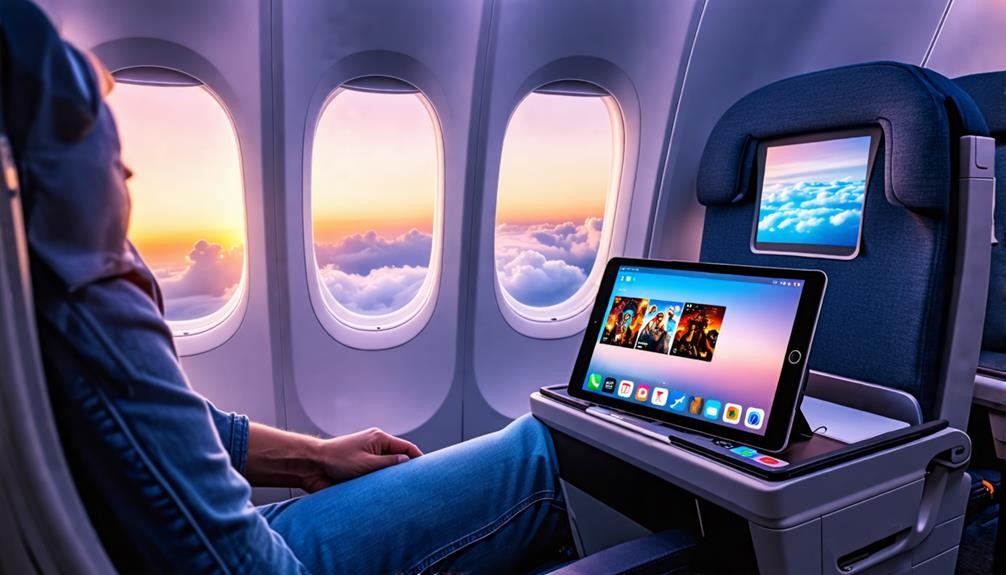 comfortable airplane tablet holders