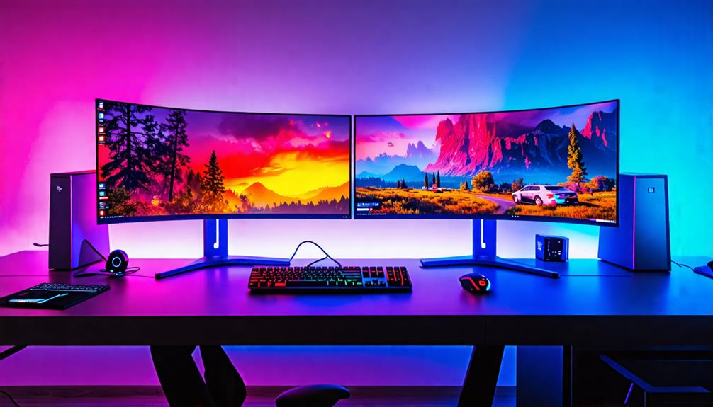 top dual curved monitors